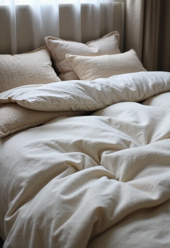 25 Bedroom Decoration Ideas for Couples That Feel Luxurious Yet Cozy - 1. Soft, Layered Bedding