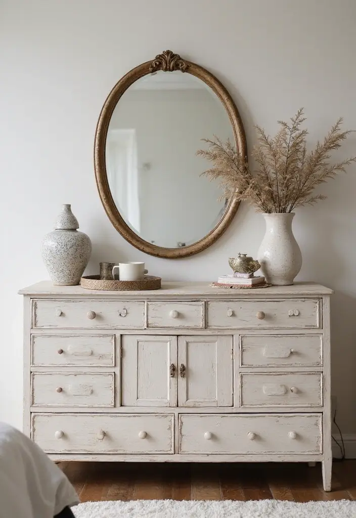 25 Bedroom Decoration Ideas for Couples That Feel Luxurious Yet Cozy - 16. Elegant Dresser Decor