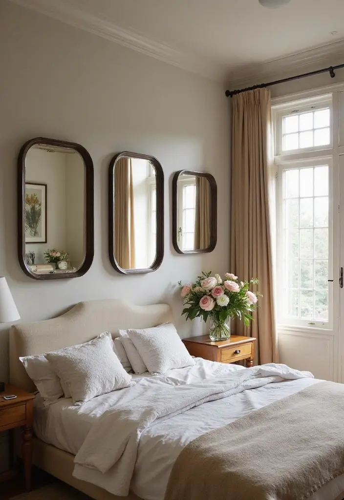 25 Bedroom Decoration Ideas for Couples That Feel Luxurious Yet Cozy - 25. Transformative Mirrors