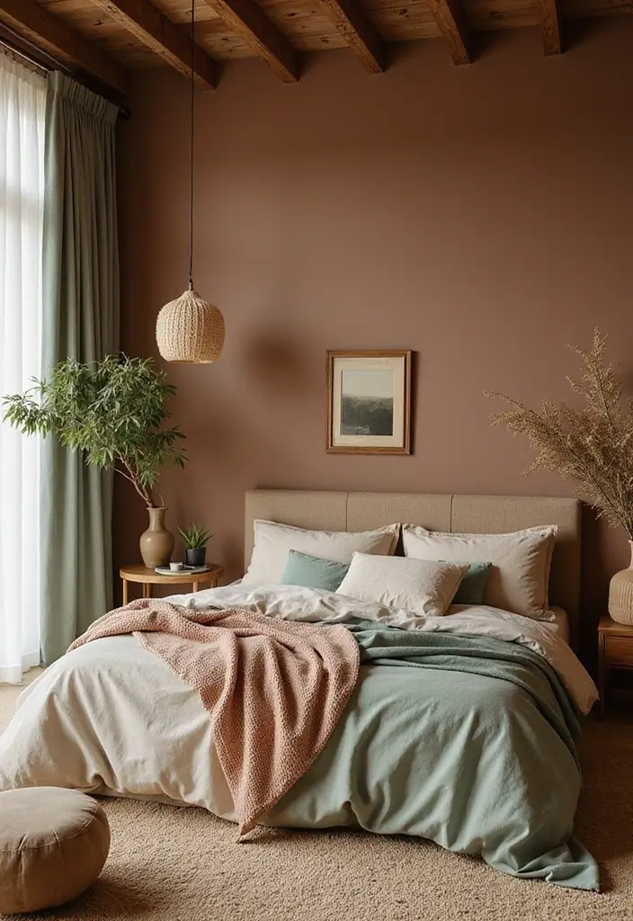 25 Bedroom Decoration Ideas for Couples That Feel Luxurious Yet Cozy - 3. Earthy Color Palette