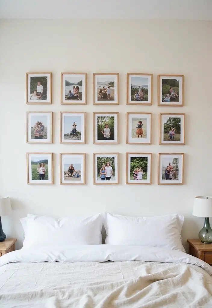 25 Bedroom Picture Wall Ideas That Tell Your Story - 1. The Classic Grid