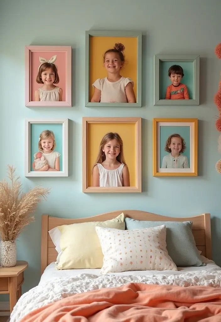 25 Bedroom Picture Wall Ideas That Tell Your Story - 18. Childhood Memories