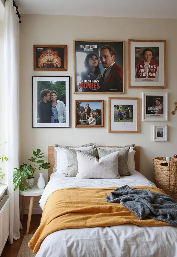 25 Bedroom Picture Wall Ideas That Tell Your Story - 21. Iconic Movie Scenes