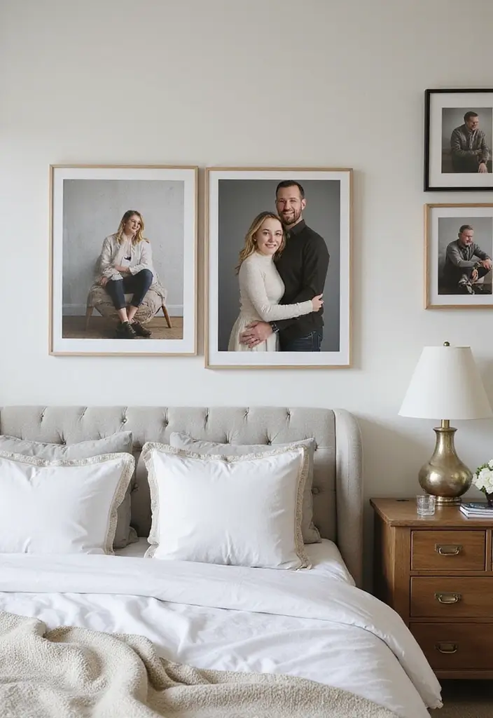 25 Bedroom Picture Wall Ideas That Tell Your Story - 25. Custom Canvas Prints