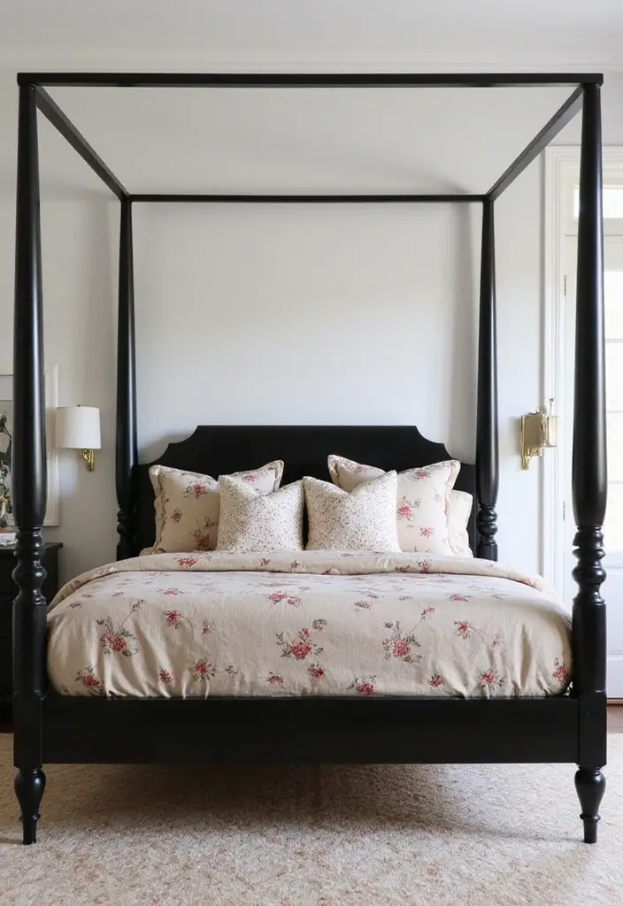 25 Black Canopy Bedroom Ideas That Add Drama and Elegance - 17. Family-Friendly Fun
