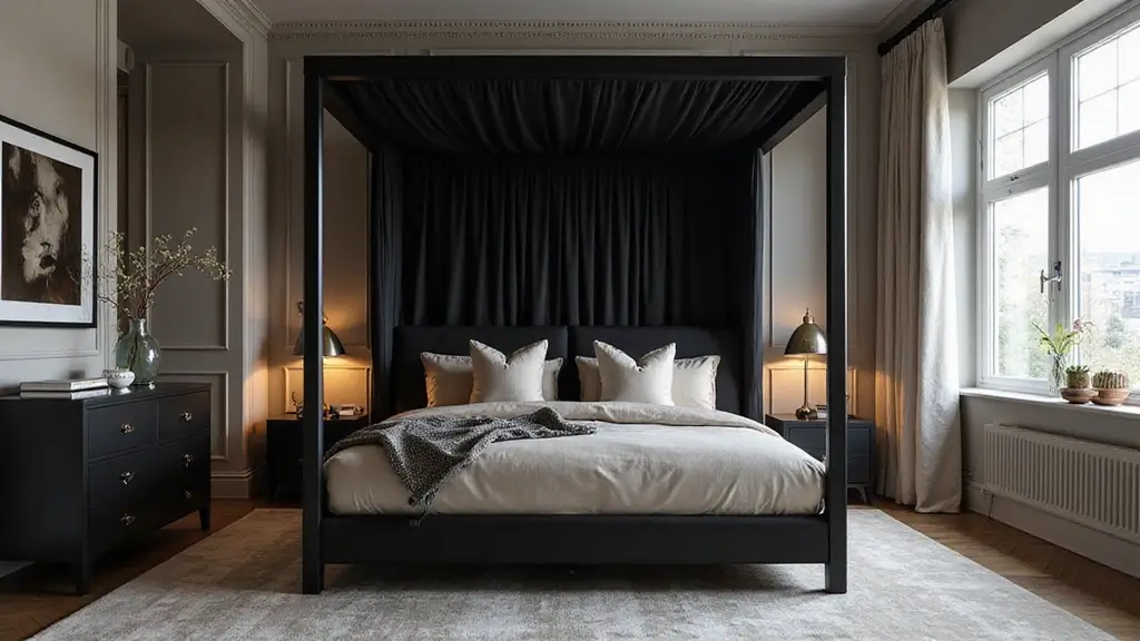 25 Black Canopy Bedroom Ideas That Add Drama and Elegance - RoomWorld