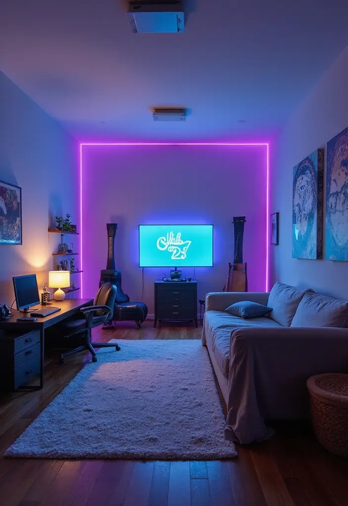 25 Bloxburg Bedroom Ideas No Gamepasses That Still Look Stunning - 11. Tech-Savvy Sanctuary