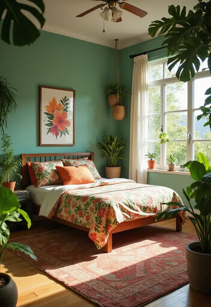 25 Bloxburg Bedroom Ideas No Gamepasses That Still Look Stunning - 13. Tropical Oasis