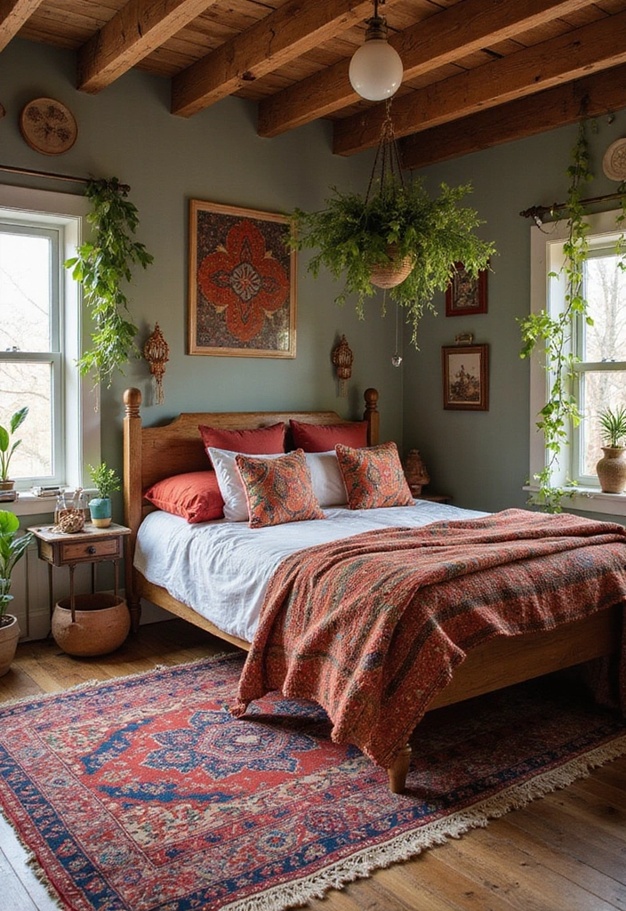 25 Bloxburg Bedroom Ideas No Gamepasses That Still Look Stunning - 3. Boho Dreamland