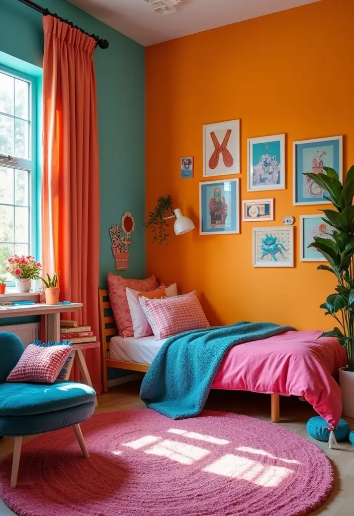 25 Bloxburg Bedroom Ideas No Gamepasses That Still Look Stunning - 6. Colorful Creative Studio
