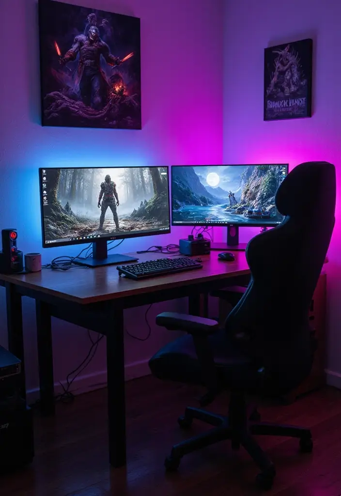 25 Bloxburg Teen Bedroom Ideas That Are Totally Aesthetic - 1. Gamer's Paradise