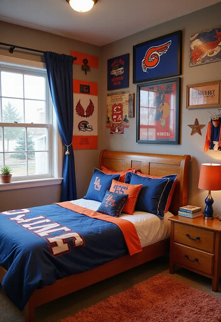 25 Bloxburg Teen Bedroom Ideas That Are Totally Aesthetic - 14. Sports Fan Zone