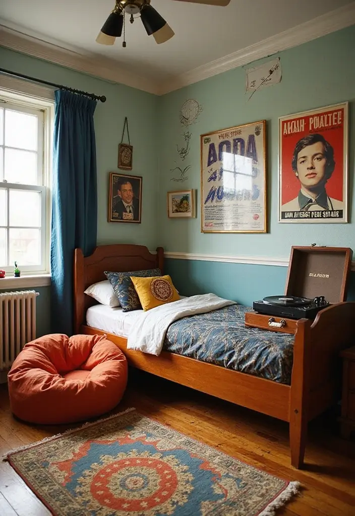 25 Boys Bedroom Ideas for Teenagers That Are Cool & Functional - 4. Retro Revival