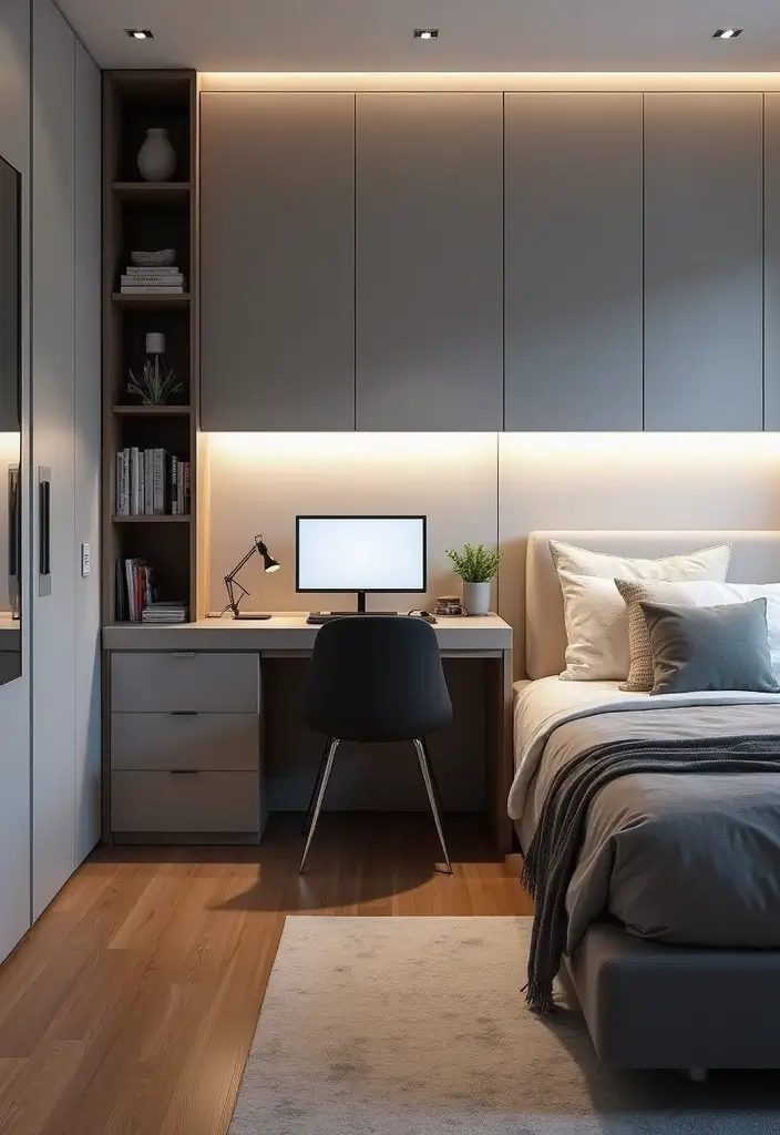 25 Boys Bedroom Ideas for Teenagers That Are Cool & Functional - 8. Minimalist Tech Haven