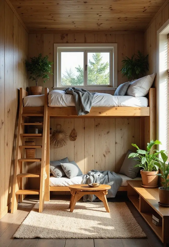 25 Boys Loft Bedroom Ideas That Are Fun & Space-Saving - 1. Nature-Inspired Loft