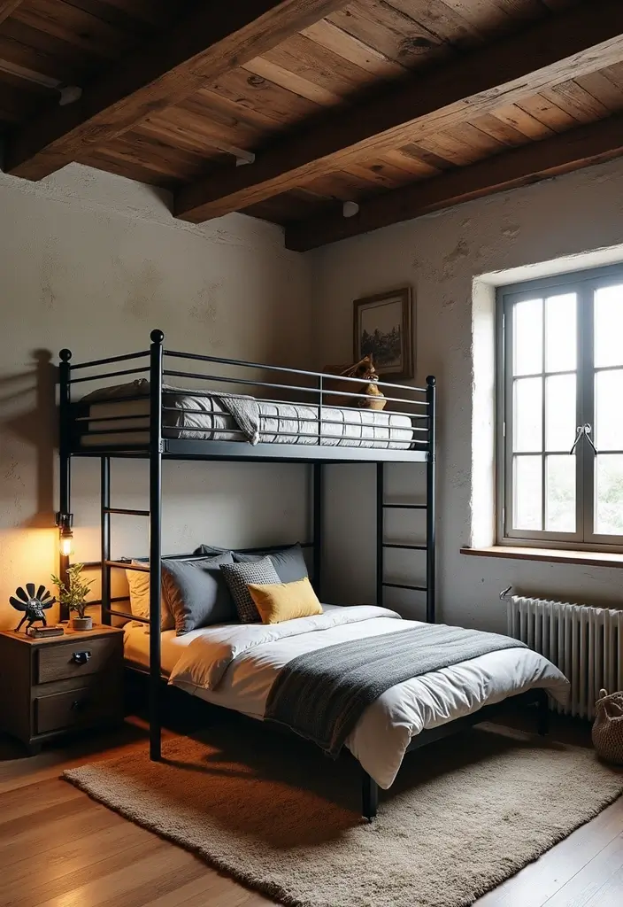 25 Boys Loft Bedroom Ideas That Are Fun & Space-Saving - 14. Industrial Loft
