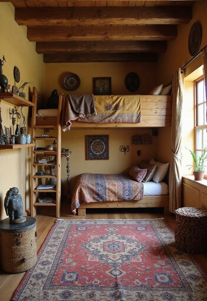 25 Boys Loft Bedroom Ideas That Are Fun & Space-Saving - 19. Culture-Inspired Theme