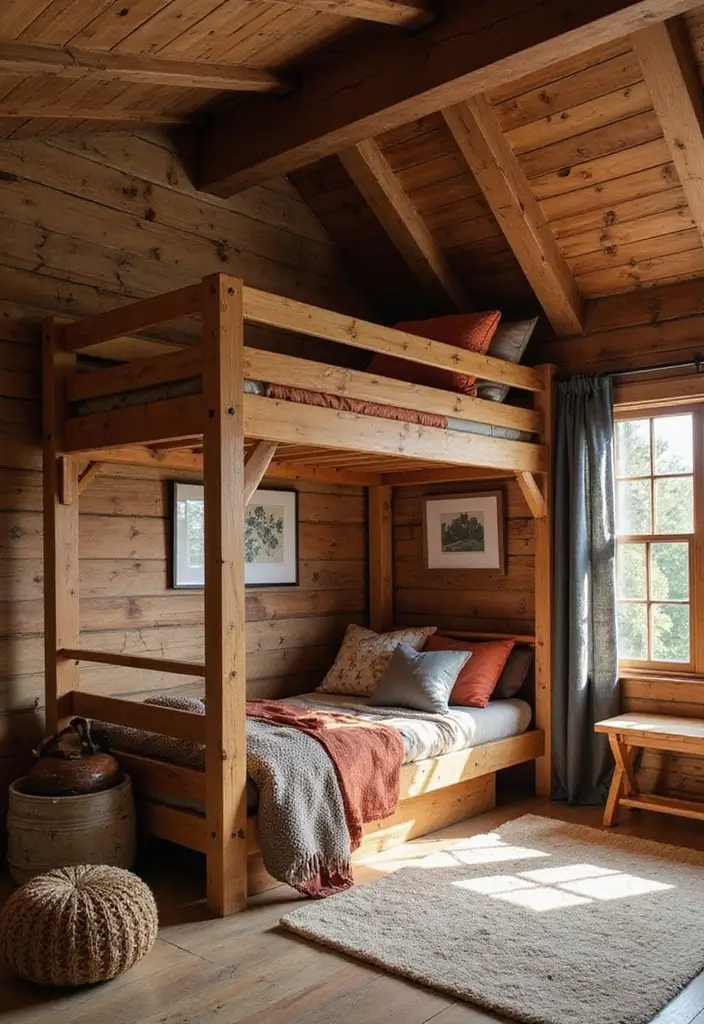 25 Boys Loft Bedroom Ideas That Are Fun & Space-Saving - 20. Cozy Cabin