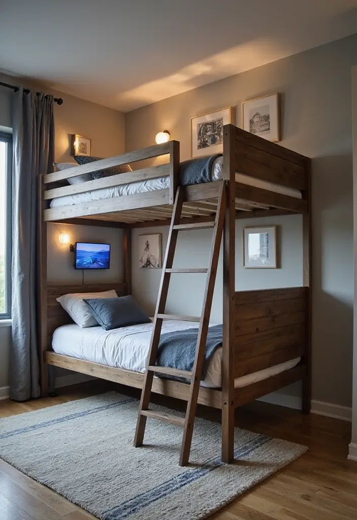 25 Boys Loft Bedroom Ideas That Are Fun & Space-Saving - 8. Tech-Savvy Space