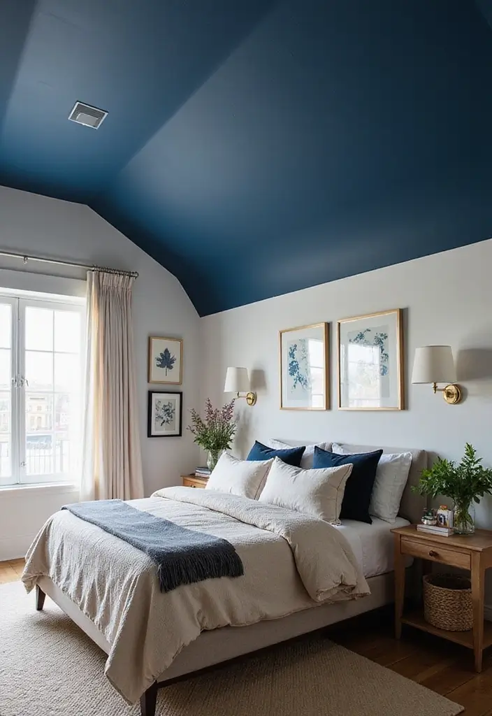 25 Ceiling Ideas for Bedroom That Add Drama & Height - 1. Bold Painted Ceilings