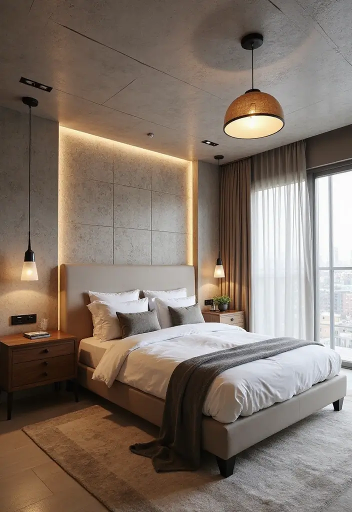 25 Ceiling Ideas for Bedroom That Add Drama & Height - 11. Textured Wall Panels