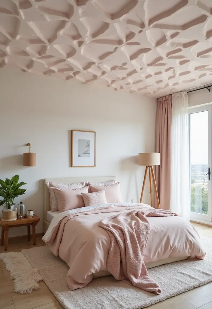 25 Ceiling Ideas for Bedroom That Add Drama & Height - 3. Geometric Ceiling Patterns