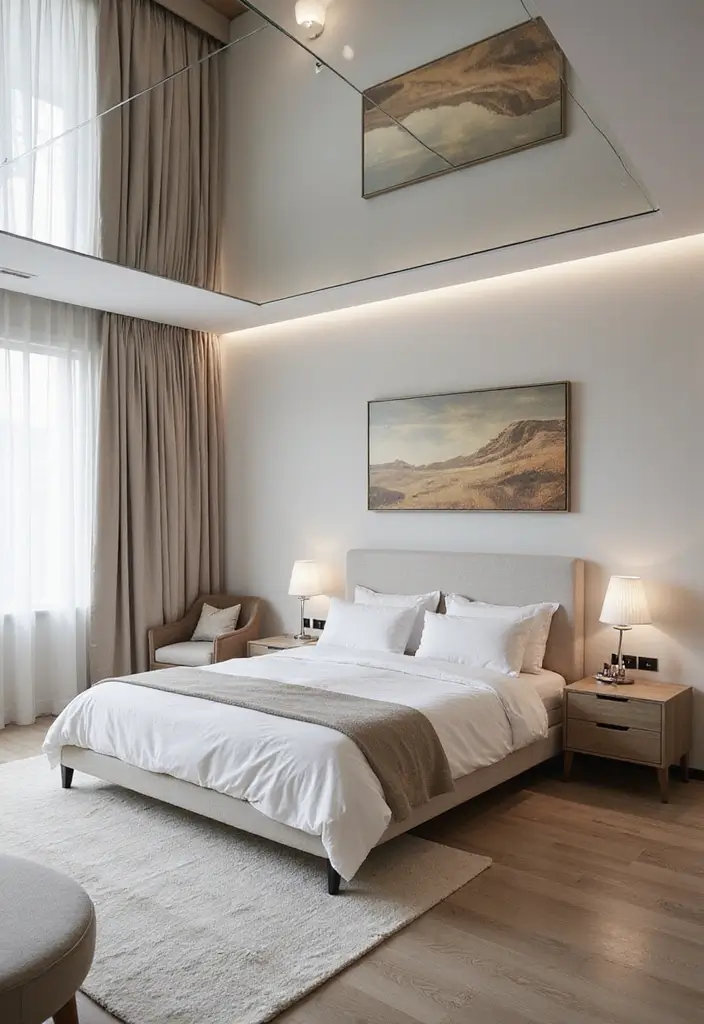 25 Ceiling Ideas for Bedroom That Add Drama & Height - 7. Mirrored Ceilings