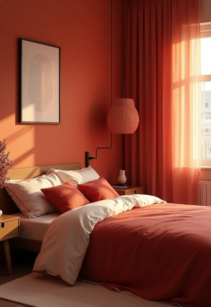 25 Cozy Bedroom Ideas for Couples to Create a Romantic Retreat - 12. Warm Color Palette