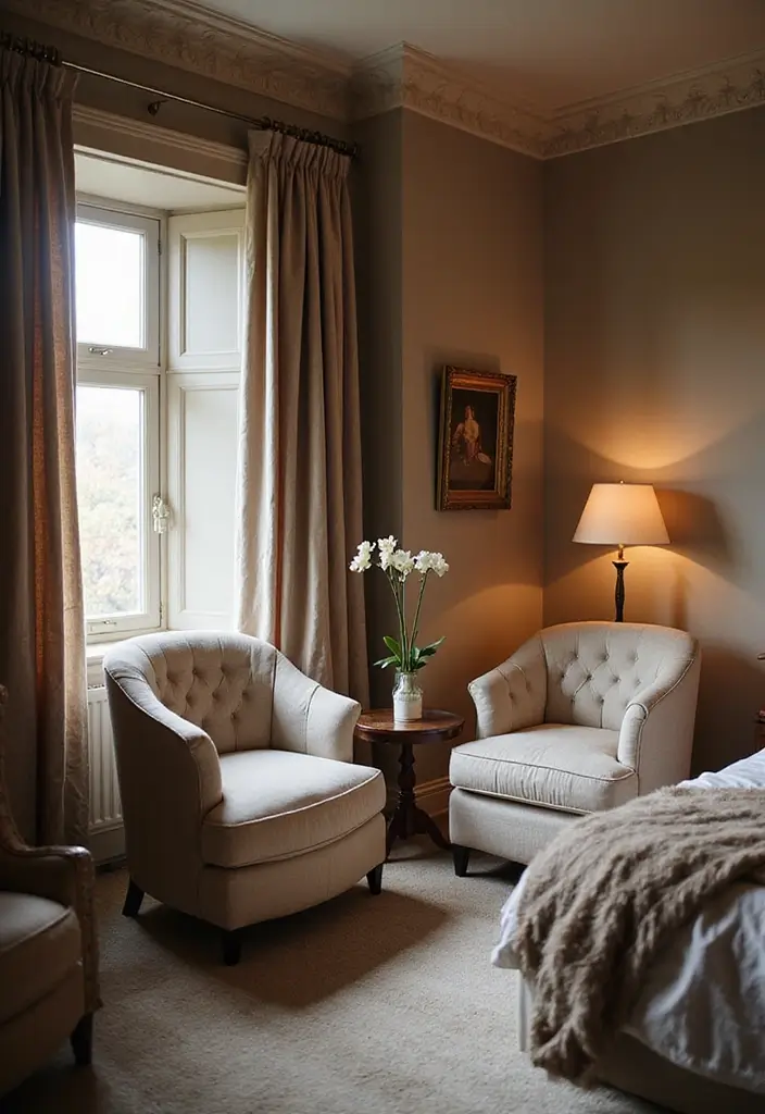 25 Cozy Bedroom Ideas for Couples to Create a Romantic Retreat - 14. Intimate Seating