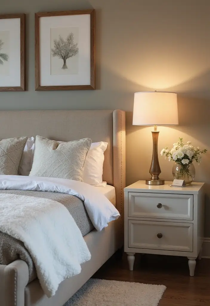 25 Cozy Bedroom Ideas for Couples to Create a Romantic Retreat - 18. Stylish Nightstands