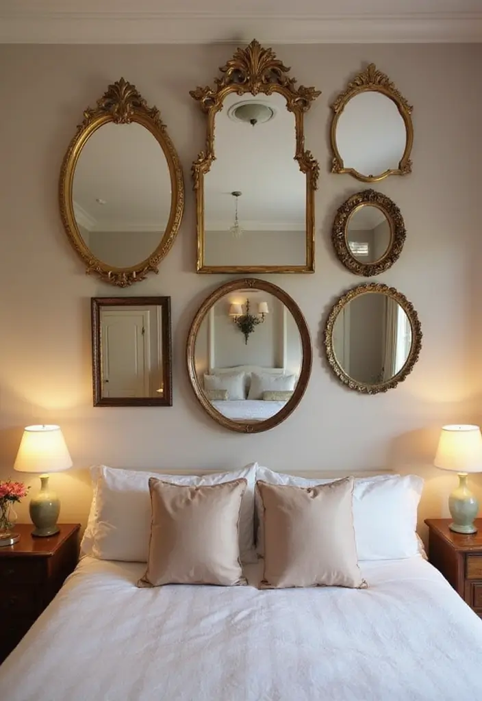 25 Cozy Bedroom Ideas for Couples to Create a Romantic Retreat - 8. Decorative Mirrors