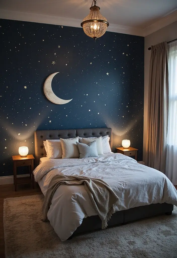 25 Fairy Bedroom Ideas for Adults Who Still Believe in Magic - 10. Celestial Themes