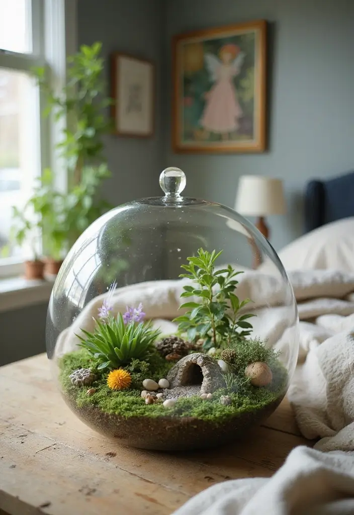 25 Fairy Bedroom Ideas for Adults Who Still Believe in Magic - 13. Fairy Garden Terrariums