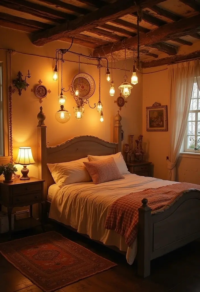 25 Fairy Bedroom Ideas for Adults Who Still Believe in Magic - 16. Repurposed Lighting Fixtures