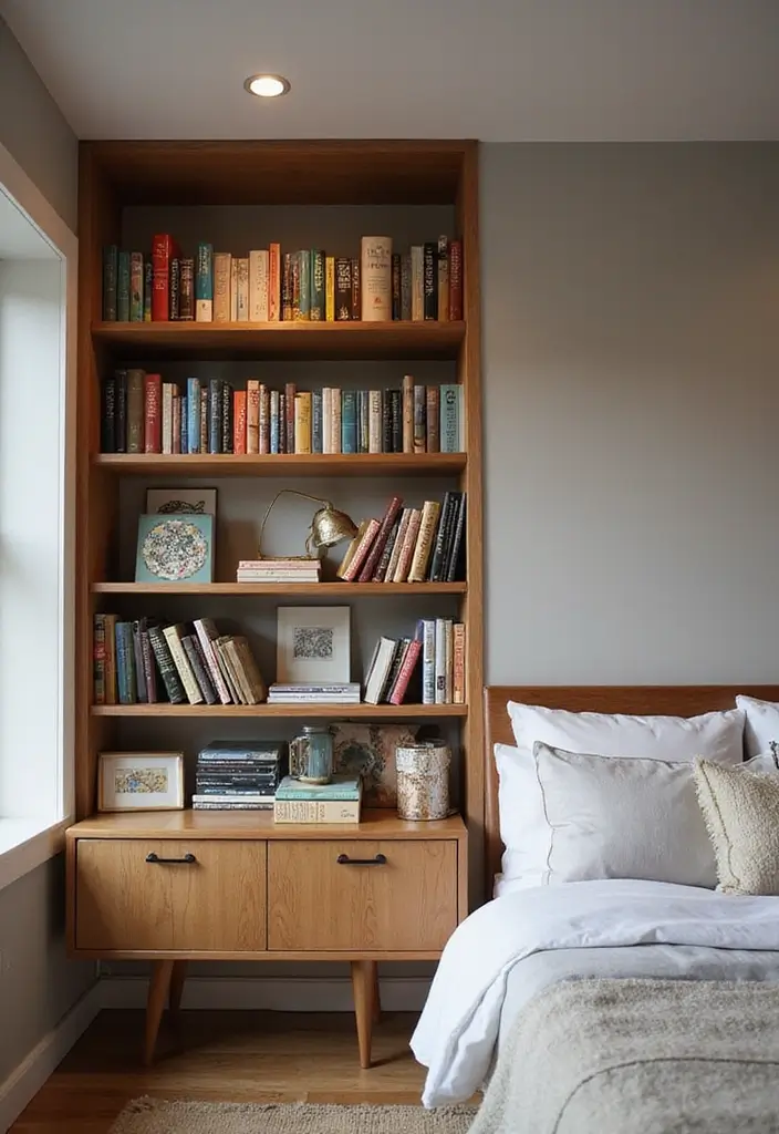 25 Floating Shelves Bedroom Ideas That Add Airy Storage - 6. Floating Bookshelves
