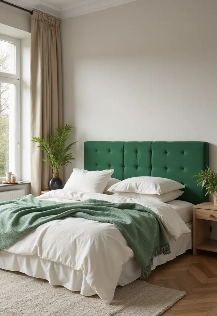 25 Green Headboard Bedroom Ideas That Make a Chic Statement - 25. Harmonious Color Schemes