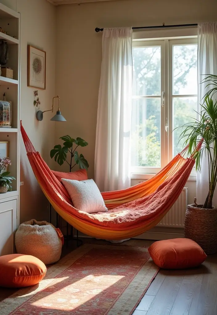 25 Ideas for Girls Bedroom That Are Stylish & Easy to Copy - 11. Hammocks for Relaxation