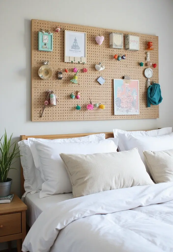 25 Ideas for Girls Bedroom That Are Stylish & Easy to Copy - 18. Trendy Pegboards