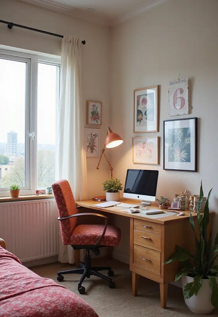 25 Ideas for Girls Bedroom That Are Stylish & Easy to Copy - 23. Stylish Desk Space