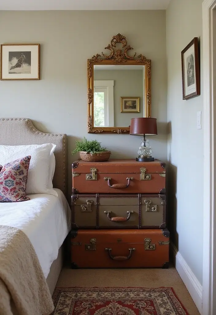 25 Ideas for Girls Bedroom That Are Stylish & Easy to Copy - 9. Vintage Suitcase Storage