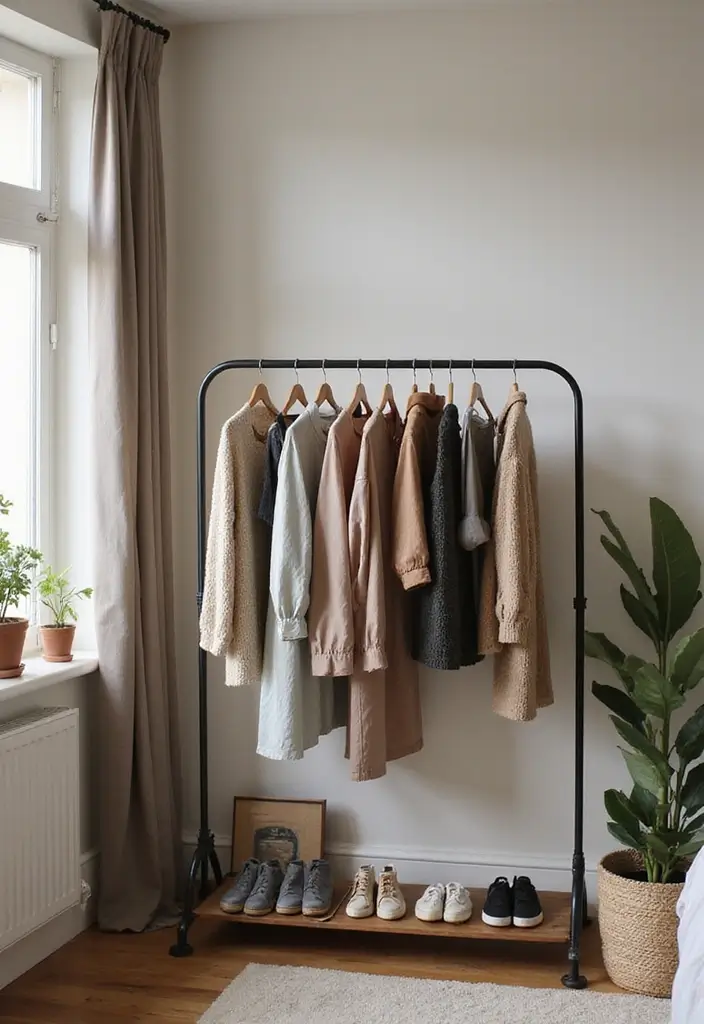 25 Romantic Vintage Bedroom Ideas That Feel Timeless & Intimate - 15. Vintage Clothing Racks