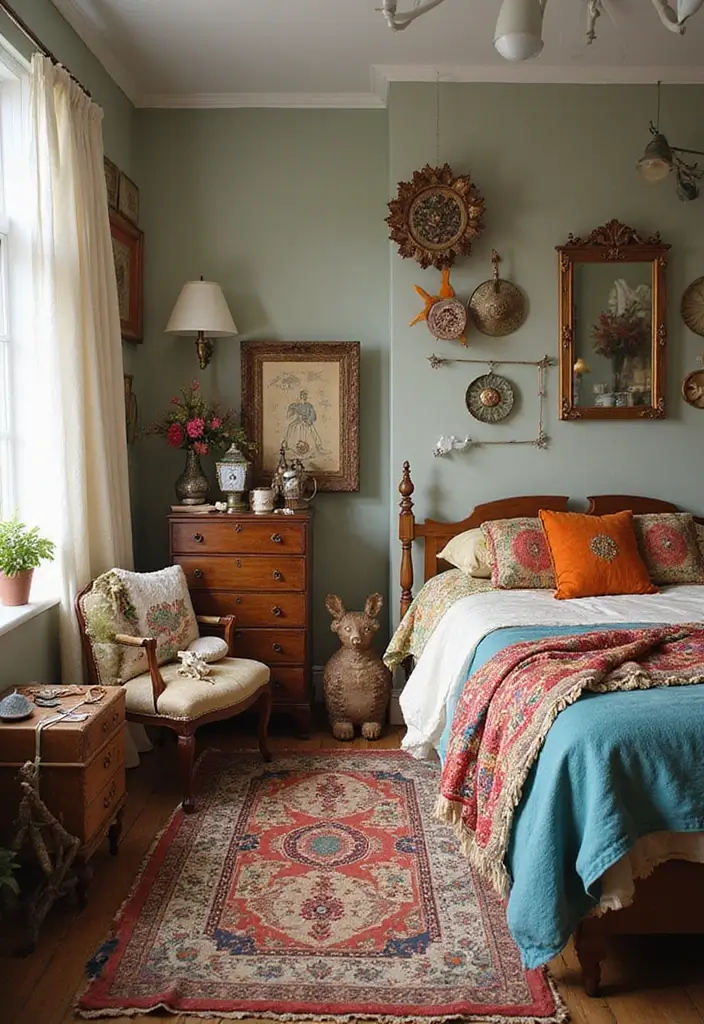 25 Romantic Vintage Bedroom Ideas That Feel Timeless & Intimate - 22. Whimsical Accessories