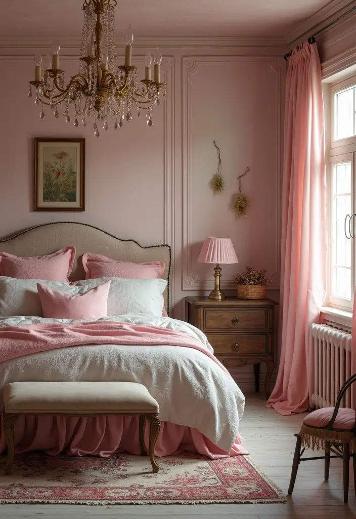 25 Romantic Vintage Bedroom Ideas That Feel Timeless & Intimate - 8. Romantic Color Palettes