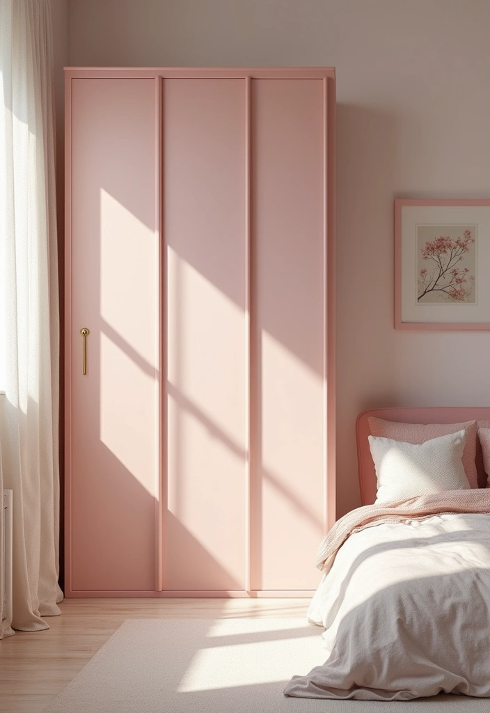 25 Sliding Wardrobe Color Ideas Bedroom That Look Stylish & Modern - 20. Blush Pink