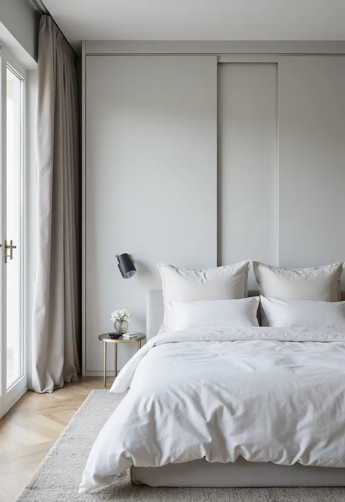 25 Sliding Wardrobe Color Ideas Bedroom That Look Stylish & Modern - 25. Silver Mist