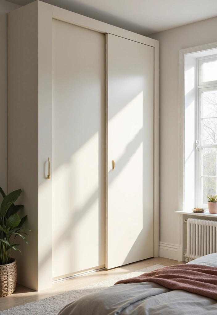 25 Sliding Wardrobe Color Ideas Bedroom That Look Stylish & Modern - 8. Creamy White