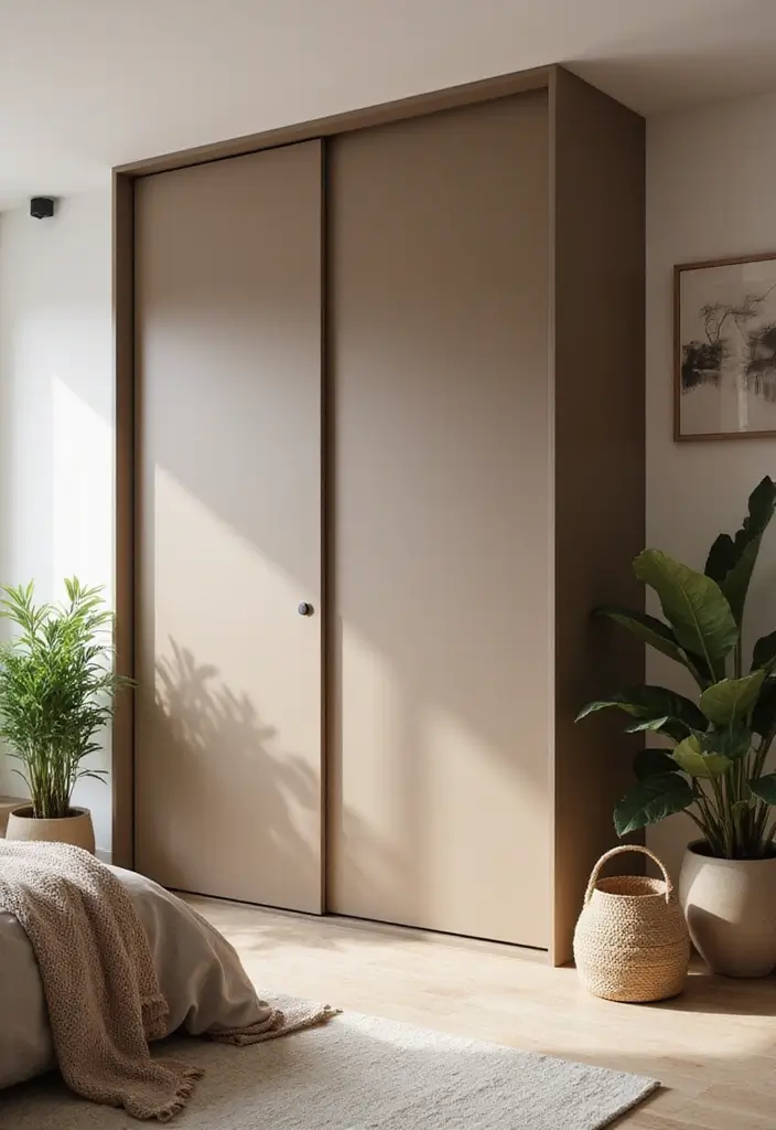 25 Sliding Wardrobe Color Ideas Bedroom That Look Stylish & Modern - 9. Warm Taupe