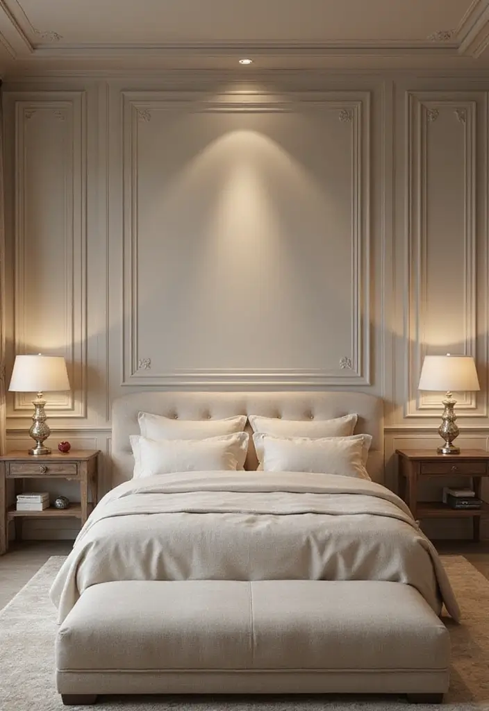 25 Wall Moulding Ideas Bedroom That Add Classic Detail - 13. Recessed Panels