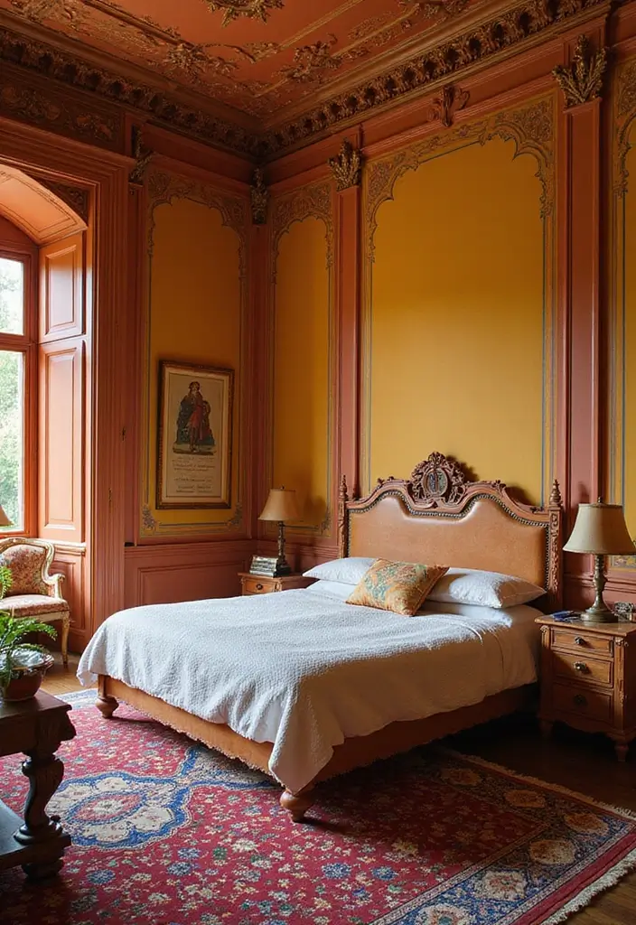 25 Wall Moulding Ideas Bedroom That Add Classic Detail - 14. Spanish Revival Styles