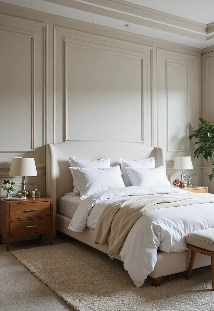 25 Wall Moulding Ideas Bedroom That Add Classic Detail - 18. Layered Moulding
